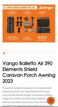 Image 5 of Vango Balletto Air 390 Elements Shield Porch Awning