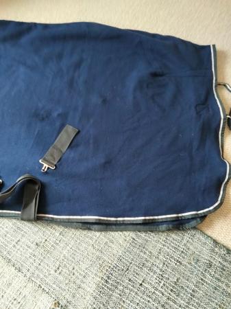 Image 10 of Masta pony 5' 3" blue fleece rug