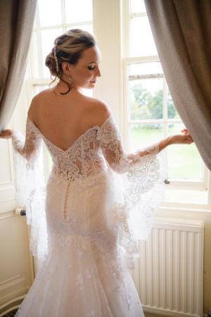 Image 14 of Ronald Joyce wedding dress,size 12 with detachable sleeves