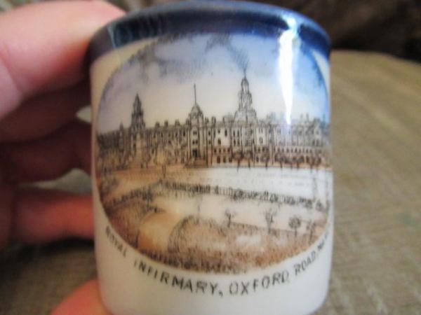 Image 3 of RARE Miniature Cup Manchester Royal Infirmary, Oxford Road -