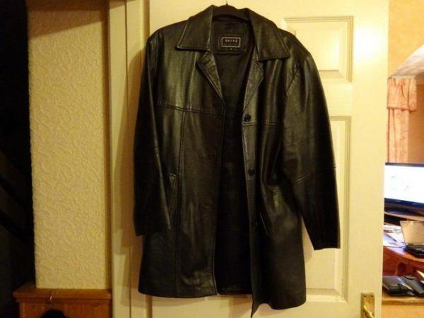 Image 1 of Ladies 3/4 Black leather Jacket