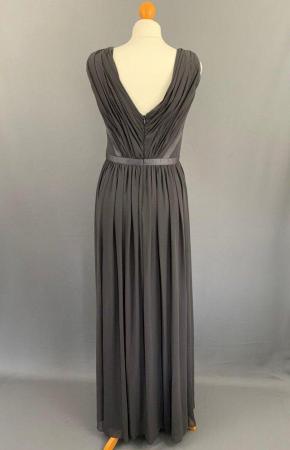 Image 2 of Stunning Vera Wang Graphite Grey Grecian Style Long dress