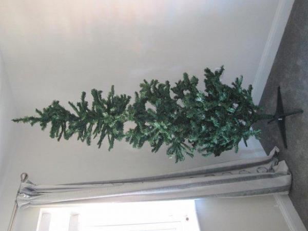 Image 1 of 7ft artificial green Christmas tree