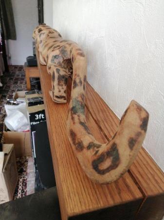 Image 5 of Carved Wooden Leopard.  95cm(37.1/2") in length.
