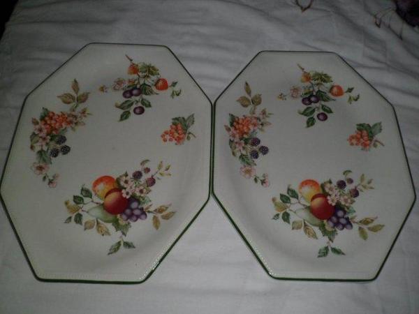 Image 2 of Johnson BrosFresh fruits design 2 x meat serving plates