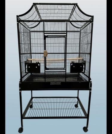Image 5 of Parrot-Supplies Tampa Parrot Cage With Stand Black