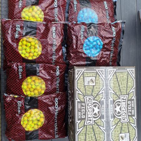 Image 1 of 5000  .68cal paintballs    .