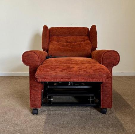 Image 5 of LUXURY ELECTRIC RISER RECLINER TERRACOTTA CHAIR CAN DELIVER