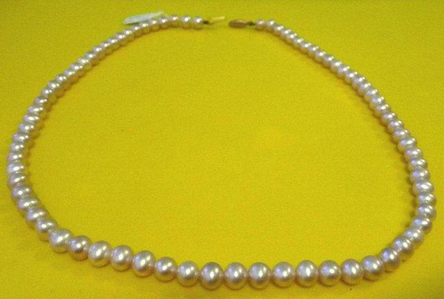 Image 3 of ZARCO CULTURED PINK PEARL 16" NECKLACE c/w 9ct GOLD CLASP