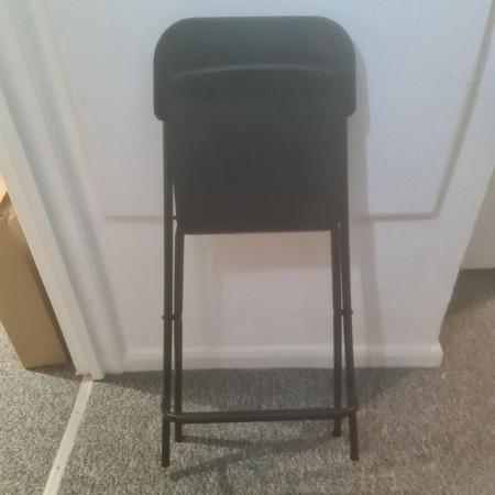 Image 2 of 2 x IKEA Bar Stool with Backrest Foldable Black 63 cm