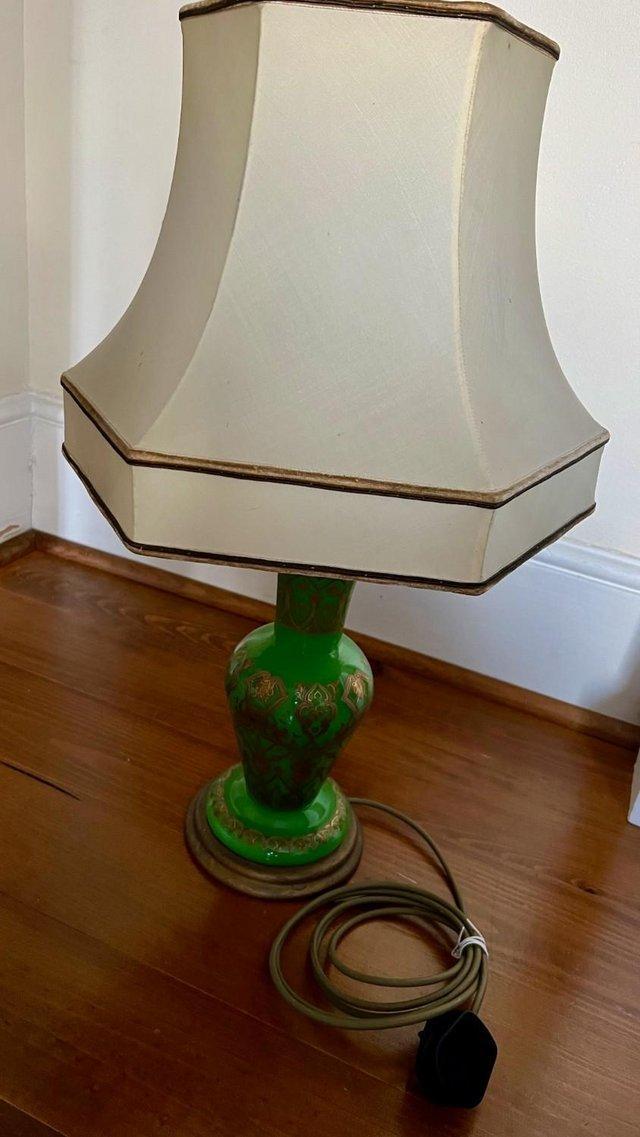 Preview of the first image of Quality vintage table lamp with lamp shade.