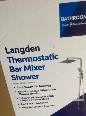 Image 1 of Travis Perkins langden thermostatic bar mixer shower new