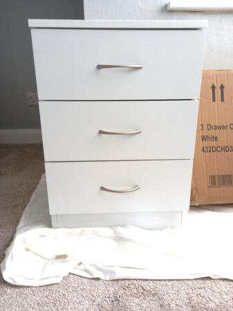 Image 2 of 2 x 3 Drawer Bedside Cabinets one still in box