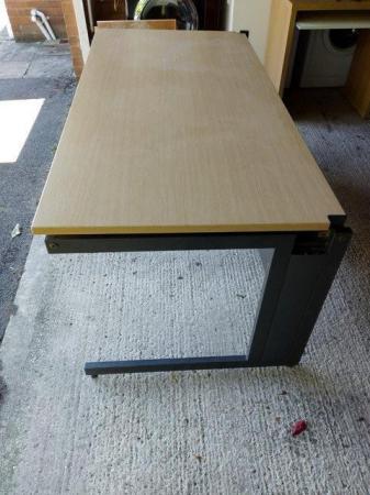 Image 1 of Office desk with beech effect finish