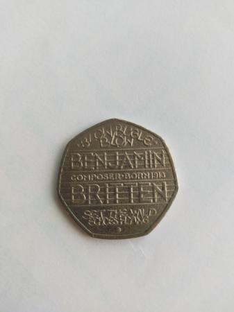 Image 2 of Benjamin Britten 2013 50p Coin
