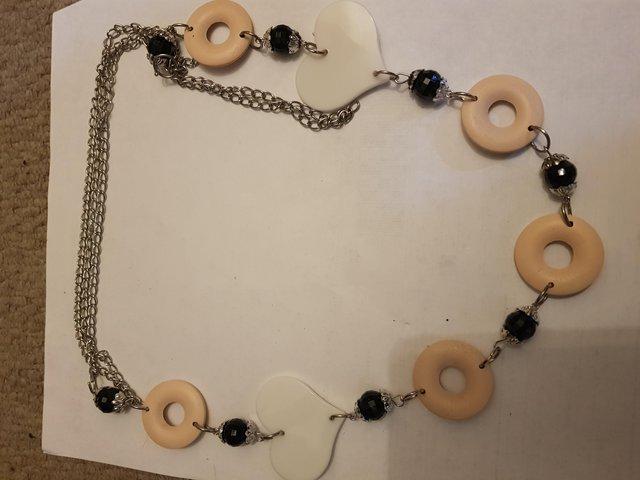 Preview of the first image of Trendy hearts and hoops necklace x 1.