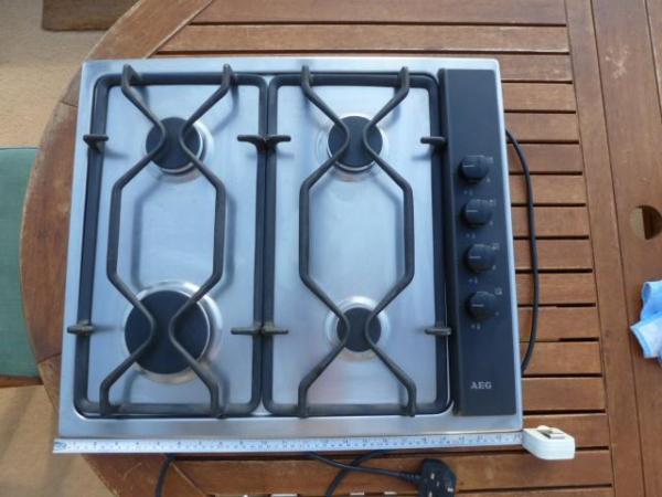 Image 2 of AEG stainless steel gas hob unit in very good condition