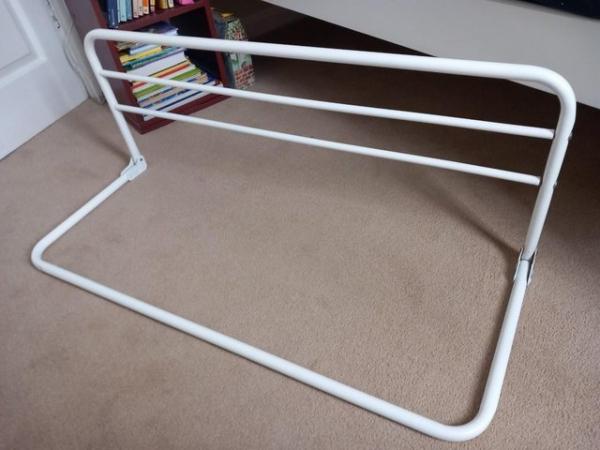 Image 2 of White Metal Bed Rail Width 90cm x height 35cm