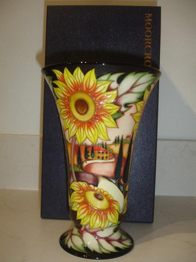 Preview of the first image of MOORCROFT VASE "WHITE ROAD TO TUSCANY" BY SIAN LEEPER 2007.