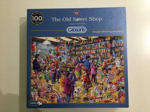 Image 3 of Gibson 1000 piece jigsaw titled The Old Sweet Shop.