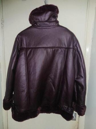 Image 2 of Ladies Dark Burgundy M&S Biker Jacket Size 14