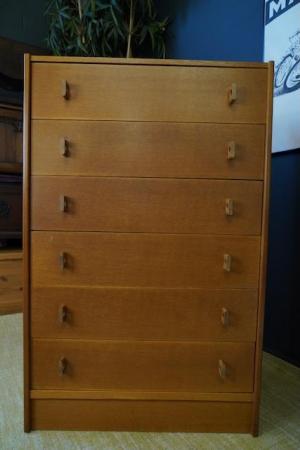 Image 10 of Mid Century 1960s Chest of Drawers Tallboy for Stag