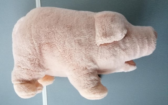 Image 6 of A Medium Sized Keel Simply Soft Pink Plush Pig.