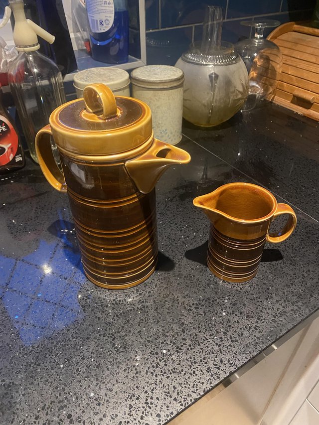 Preview of the first image of 1970s Coffee pot and milk jug.