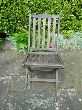 Image 3 of Teak Garden Folding Chairs