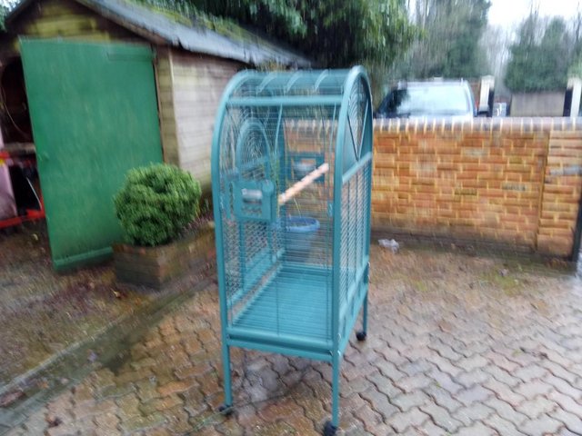 Preview of the first image of Large parrot cage with stand and castors.
