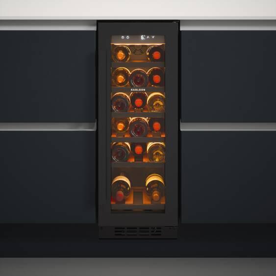 Preview of the first image of KARLSON 30CM GUNMETAL WINE COOLER-TEMP 5-18C-LED-FAB.