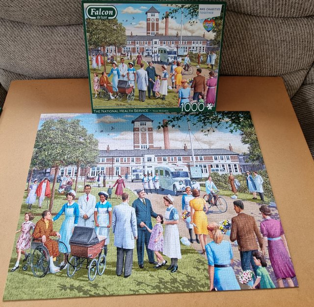 Preview of the first image of 1000 piece jigsaw called THE NATIONAL HEALTH SERVICE by Falc.
