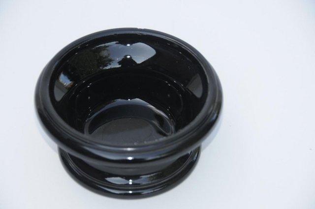 Image 2 of Pressed Clear Glass Bowl On Black Glass Plinth Josef Inwald