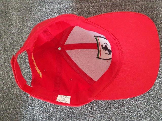 Preview of the first image of Ferrari Vintage 1990s Cap, Hat, Formula One, F1, Red, Scuder.