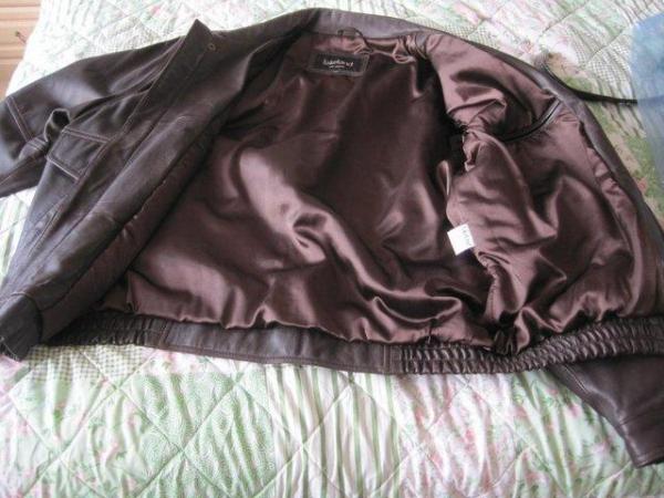 Image 3 of Brown Fine Leather Jacket by Lakeland