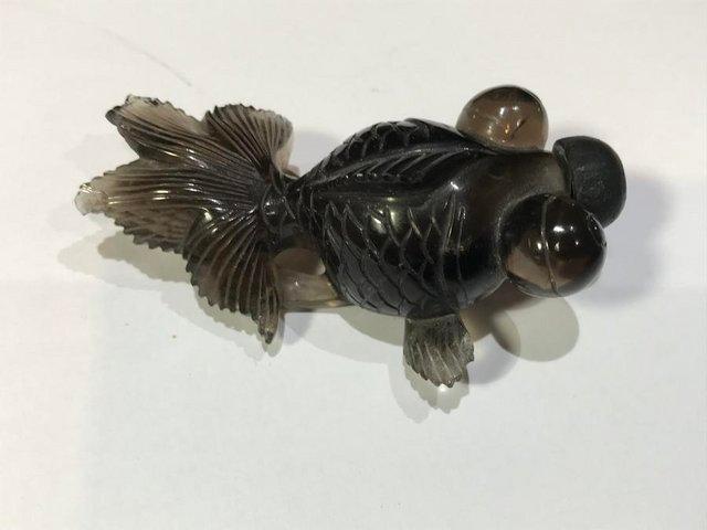 Preview of the first image of Japanese scent bottle in shape of fish.