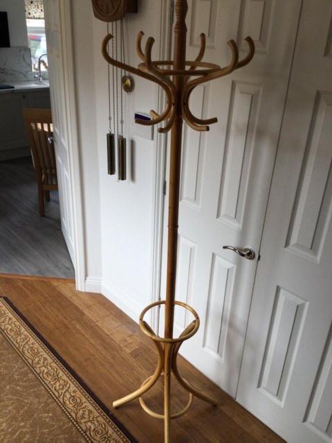 Preview of the first image of FREE STANDING COAT STAND IN PINE.
