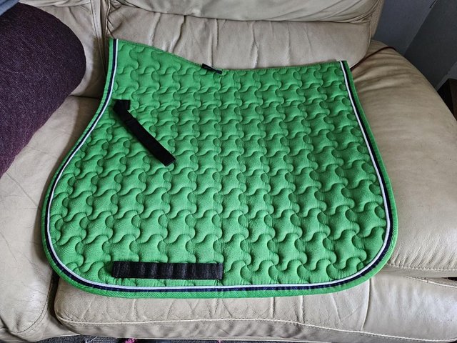 Preview of the first image of Shires Green Full sized saddle cloth.
