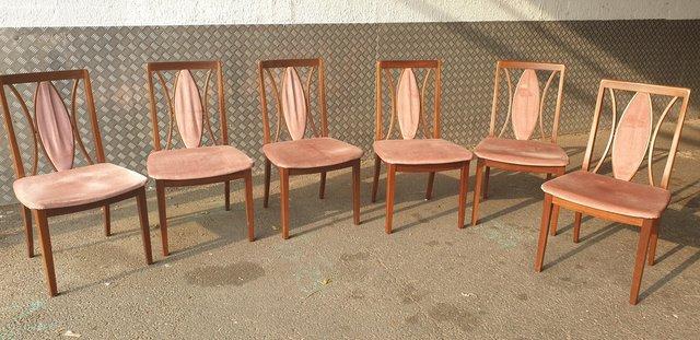 Image 1 of G- plan Retro Mid Century dining Chairs x 6
