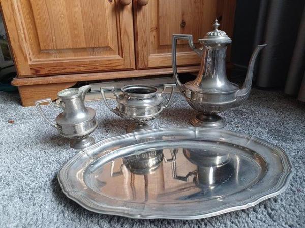 Image 1 of Swedish Silver Plated Tea Set, early 1900s