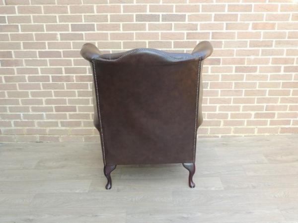 Image 6 of Chesterfield Luxury Brown Wingback Armchair (UK Delivery)