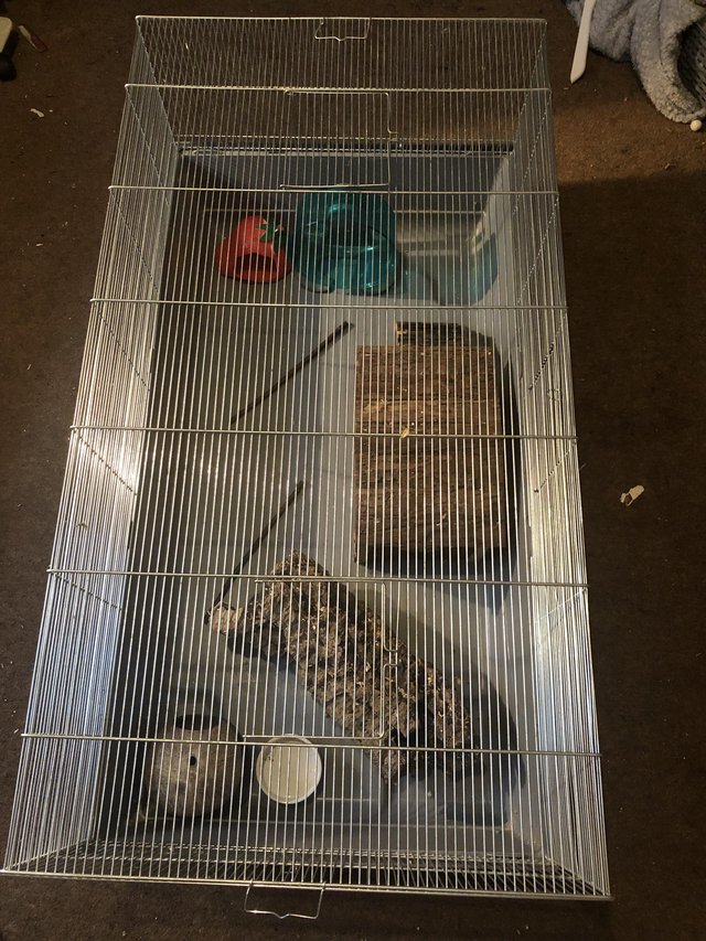 Preview of the first image of Hamster cage for sale with accessories.