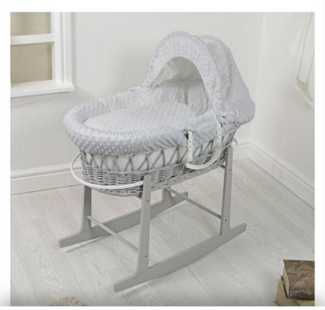 Image 2 of moses basket and stand and electronic swin