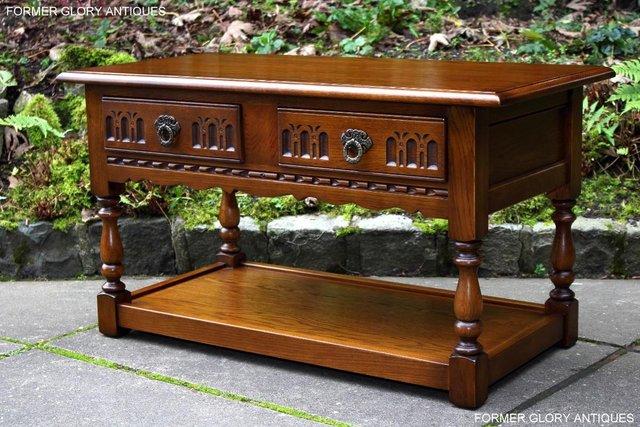 Image 29 of OLD CHARM LIGHT OAK TWO DRAWER COFFEE TABLE TV MEDIA STAND