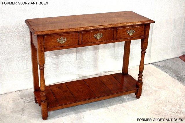 Image 79 of SOLID OAK HALL LAMP PHONE TABLE SIDEBOARD DRESSER BASE STAND