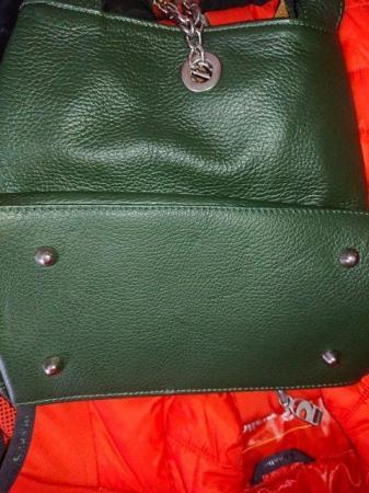 Image 5 of Ladies Green leather Bag - Small Tote Bag