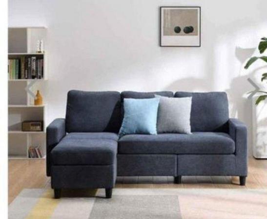 Image 2 of Campbell 3 Seater Sofa With Reversible Chaise In Dark Grey