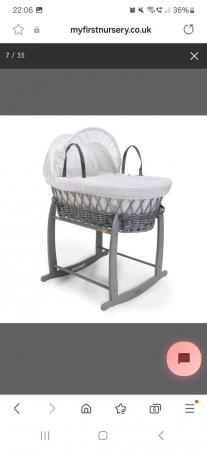 Image 1 of Clair De Lune moses basket with stand