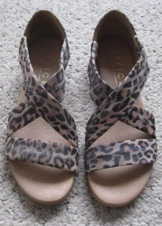 Image 1 of Animal print Sandals by Office, size 6, hardly worn.