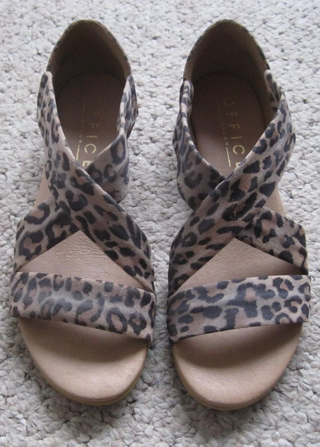 Preview of the first image of Animal print Sandals by Office, size 6, hardly worn..